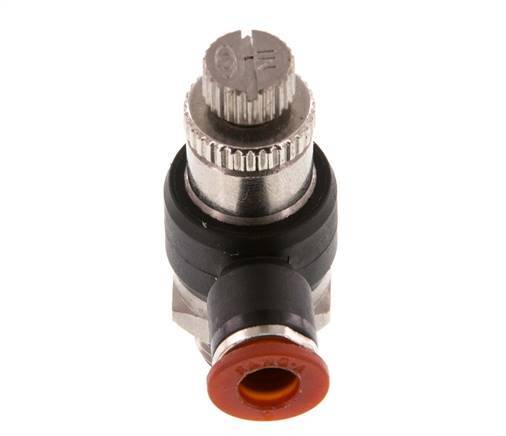 Silenciador de control de flujo Codo de entrada de medidor 6 mm - G1/4'' Latón/PA 66