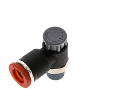Flow Control Valve Meter-In Elbow 8 mm - R1/8'' Brass/PA 66 Locknut