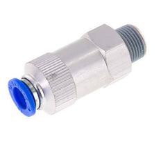 Push-In Check Valve 10mm & R3/8'' Male Aluminum 0.2-10bar (3-145psi) Thread-Hose