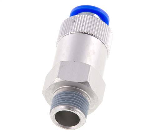 Válvula de retención a presión de 10 mm y R3/8'' macho de aluminio con rosca de 0,2-10 bares (3-145 psi) - Manguera