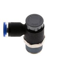 Flow Control Valve Meter-Out Elbow 8 mm - R3/8'' Brass/PA 66 Locknut