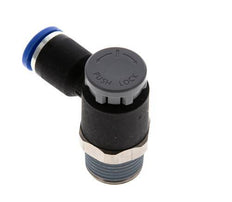 Flow Control Valve Meter-Out Elbow 8 mm - R3/8'' Brass/PA 66 Locknut