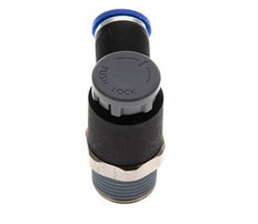 Flow Control Valve Meter-Out Elbow 8 mm - R3/8'' Brass/PA 66 Locknut