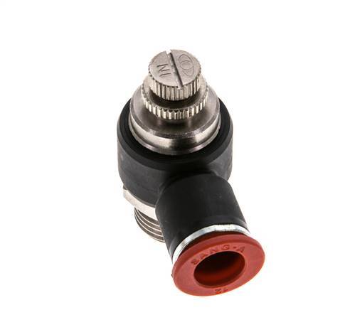 Flow Control Silencer Meter-In Elbow 12 mm - G1/2'' Brass/PA 66
