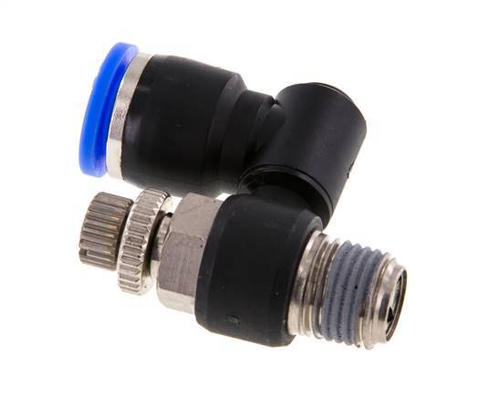 Flow Control Silencer Meter-Out Rotatable 10 mm - R1/4'' Brass/PA 66