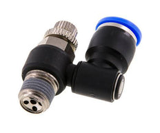Flow Control Silencer Meter-Out Rotatable 10 mm - R1/4'' Brass/PA 66