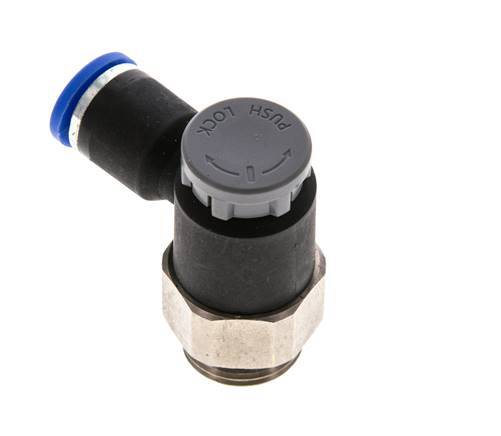 Válvula reguladora de caudal Codo de salida de contador 8 mm - G3/8'' Latón/PA 66 Tuerca de seguridad