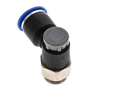 Flow Control Valve Meter-Out Elbow 12 mm - G3/8'' Brass/PA 66 Locknut