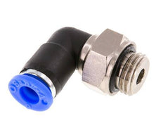 Codo de 6 mm y G1/4'' Junta giratoria con rosca macho Latón niquelado/PBT NBR Giratorio