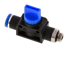 Válvula manual de cierre de 3/2 vías de 8 mm - G1/8'' Plástico/Latón Ventilación del lado del tubo