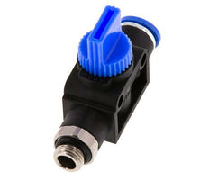 Válvula manual de cierre de 3/2 vías de 8 mm - G1/8'' Plástico/Latón Ventilación del lado del tubo