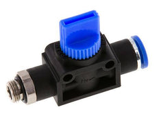 Válvula manual de cierre de 3/2 vías de 8 mm - G1/8'' Plástico/Latón Ventilación del lado del tubo