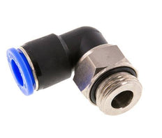 Codo de 12 mm y G1/2'' Junta giratoria con rosca macho de latón niquelado/PBT NBR giratorio