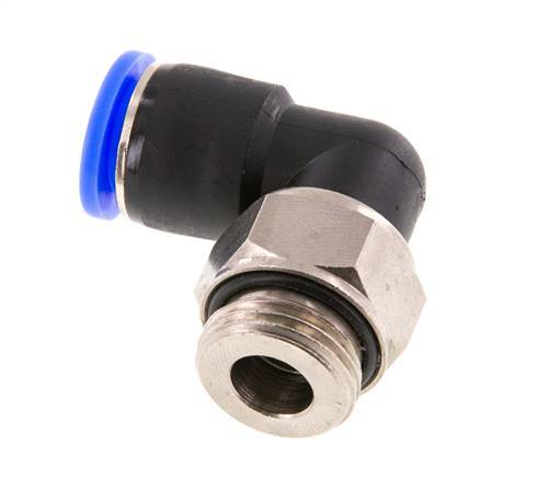 Codo de 12 mm y G1/2'' Junta giratoria con rosca macho de latón niquelado/PBT NBR giratorio