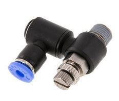 Flow Control Silencer Meter-Out Rotatable 4 mm - R1/8'' Brass/PA 66