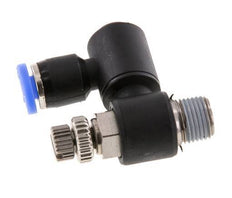 Flow Control Silencer Meter-Out Rotatable 4 mm - R1/8'' Brass/PA 66