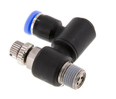 Flow Control Silencer Meter-Out Rotatable 4 mm - R1/8'' Brass/PA 66