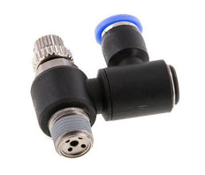 Flow Control Silencer Meter-Out Rotatable 4 mm - R1/8'' Brass/PA 66