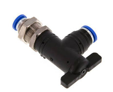 2-Way Elbow Ball Valve 8 mm Plastic/Brass Bulkhead