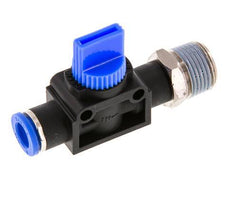 3/2-Way Shut-Off Hand Valve 8 mm - R3/8'' Plastic/Brass Thread-side venting