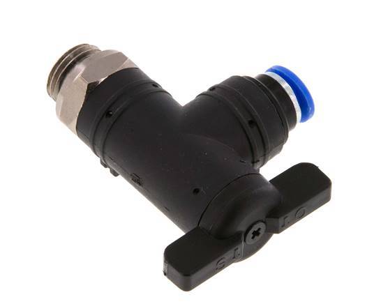 2-Way Elbow Ball Valve 6 mm - G1/4'' Plastic/Brass