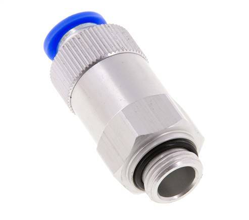 Push-In Check Valve 10mm & G3/8'' Male Aluminum 0.2-10bar (3-145psi) Thread-Hose