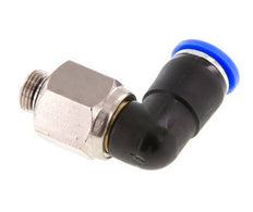 8mm & G1/8'' Elbow Swivel Joint Push-In-Male Threads Nickel-Plated Brass/PBT NBR Rotatable