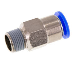 Push-In Fitting 8mm & R1/8'' Male Auto Shut-Off Brass/PBT 0-10bar (0-145psi)