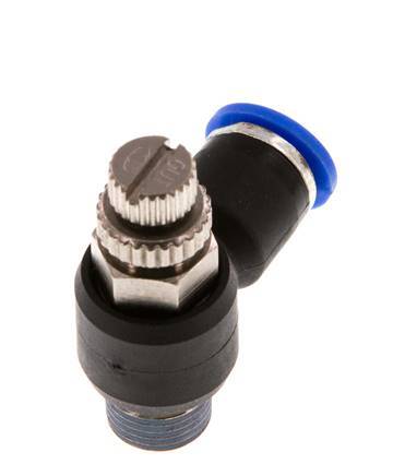 Flow Control Silencer Meter-Out Elbow 6 mm - R1/8'' Brass/PA 66