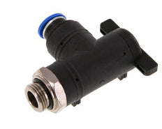 Válvula de bola de codo de 2 vías 10 mm - G3/8'' Plástico/Latón