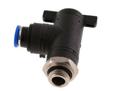 Válvula de bola de codo de 2 vías 10 mm - G3/8'' Plástico/Latón