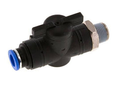 Válvula de bola recta de 2 vías 10 mm - R3/8'' Plástico/Latón