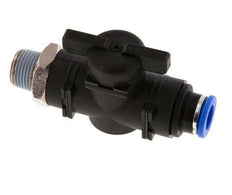 Válvula de bola recta de 2 vías 10 mm - R3/8'' Plástico/Latón