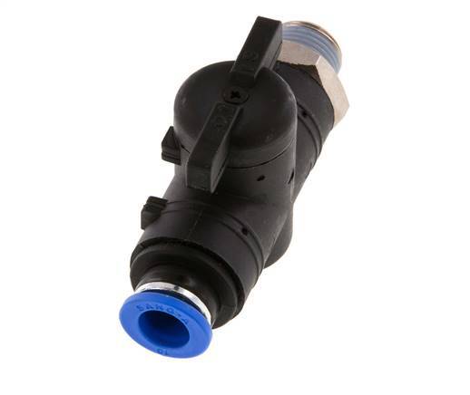 Válvula de bola recta de 2 vías 10 mm - R3/8'' Plástico/Latón