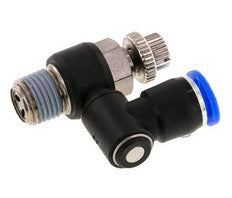 Flow Control Silencer Meter-Out Rotatable 8 mm - R1/4'' Brass/PA 66