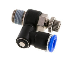 Silenciador de control de flujo Meter-Out Giratorio 8 mm - R1/4'' Latón/PA 66
