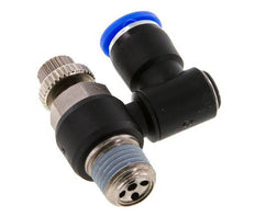 Silenciador de control de flujo Meter-Out Giratorio 8 mm - R1/4'' Latón/PA 66