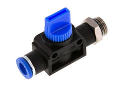 3/2-Way Shut-Off Hand Valve 8 mm - G1/4'' Plastic/Brass Thread-side venting