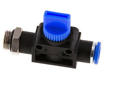 3/2-Way Shut-Off Hand Valve 8 mm - G1/4'' Plastic/Brass Thread-side venting
