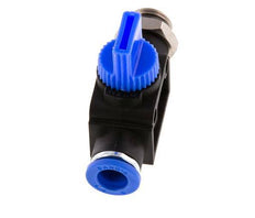 3/2-Way Shut-Off Hand Valve 8 mm - G1/4'' Plastic/Brass Thread-side venting