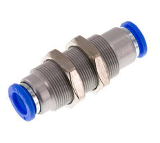 Racor rápido de 10 mm con cierre automático de latón/PBT Pasamuros 0-10bar (0-145psi)