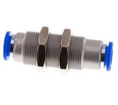 Racor rápido de 10 mm con cierre automático de latón/PBT Pasamuros 0-10bar (0-145psi)