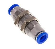 Racor rápido de 10 mm con cierre automático de latón/PBT Pasamuros 0-10bar (0-145psi)