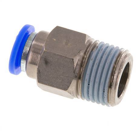 Push-In Fitting 10mm & R1/2'' Male Auto Shut-Off Brass/PBT 0-10bar (0-145psi)