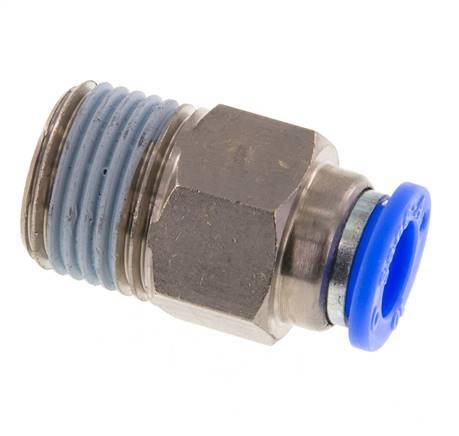 Push-In Fitting 10mm & R1/2'' Male Auto Shut-Off Brass/PBT 0-10bar (0-145psi)