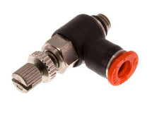 Silenciador de control de flujo Codo de entrada de medidor 4 mm - M5 Latón/PBT