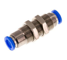 Push-In Fitting 8mm Auto Shut-Off Brass/PBT Bulkhead 0-10bar (0-145psi)