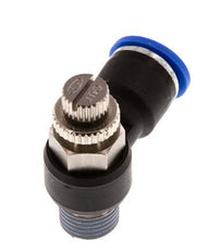 Silenciador de control de flujo Codo de salida del medidor 10 mm - R1/4'' Latón/PA 66