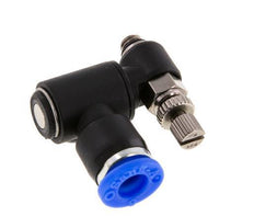 Flow Control Silencer Meter-Out Rotatable 6 mm - M5 Brass/PA 66