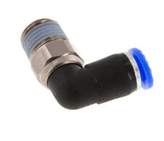 6mm & R1/4'' Elbow Swivel Joint Push-In-Male Threads Nickel-Plated Brass/PBT NBR Rotatable